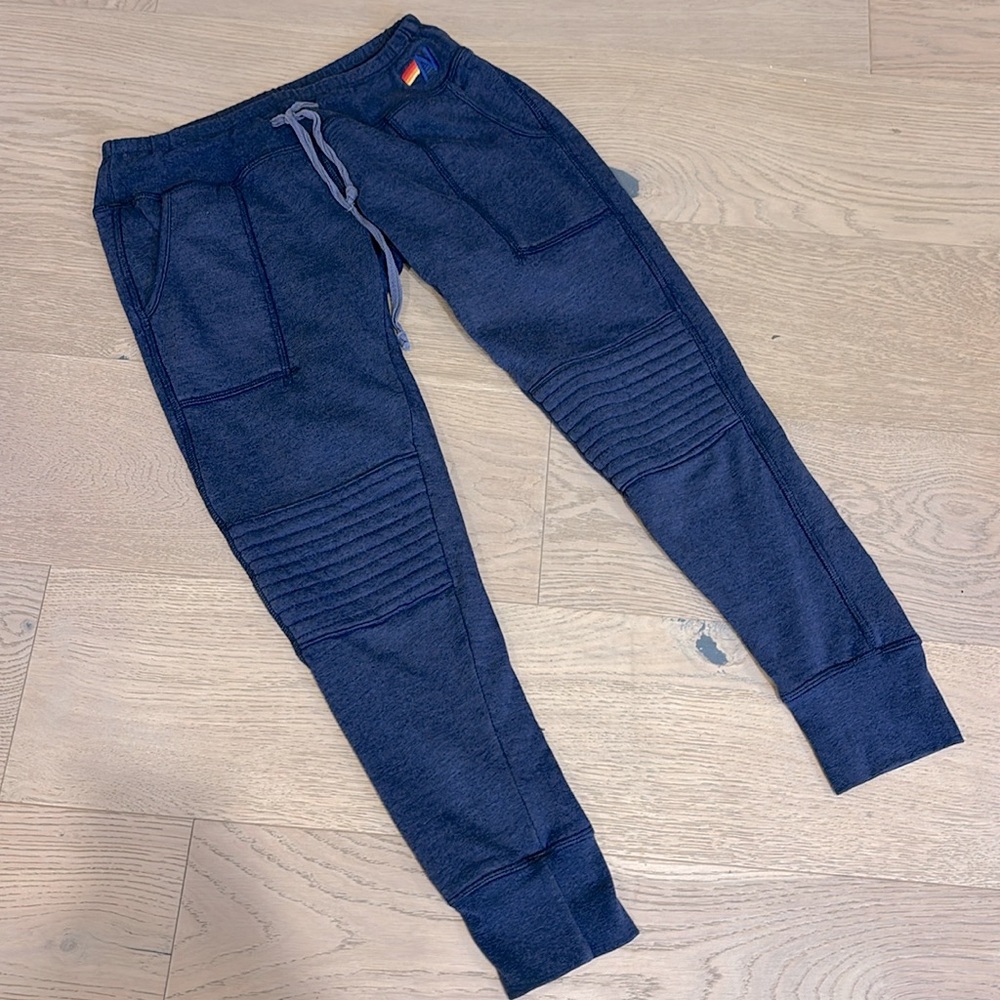 Aviator Nation Women’s Navy Blue Moto Sweatpants XS